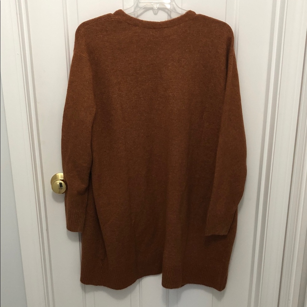 a new day Rust Open-Front Pocketed Cardigan - Picture 5 of 5